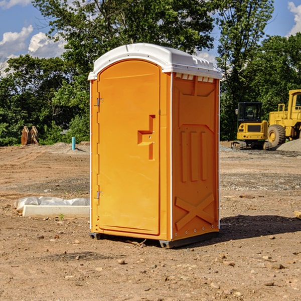 how often are the porta potties cleaned and serviced during a rental period in Haslett